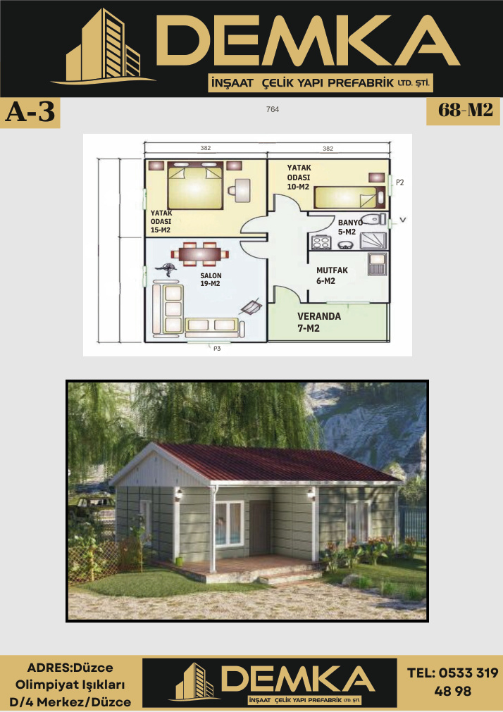 A serisi örnek plan A-3