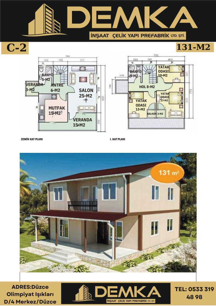 C serisi çift katlı örnek C-2